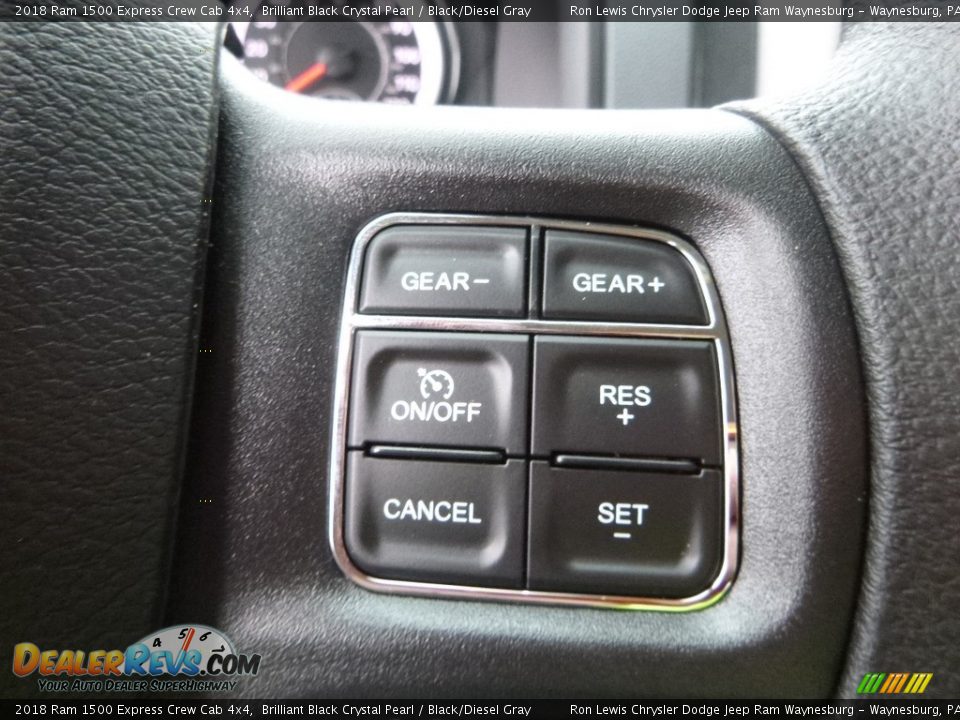 2018 Ram 1500 Express Crew Cab 4x4 Brilliant Black Crystal Pearl / Black/Diesel Gray Photo #18