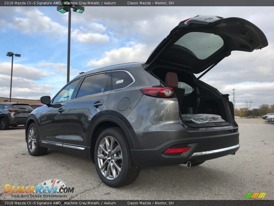 2018 Mazda CX-9 Signature AWD Machine Gray Metallic / Auburn Photo #3