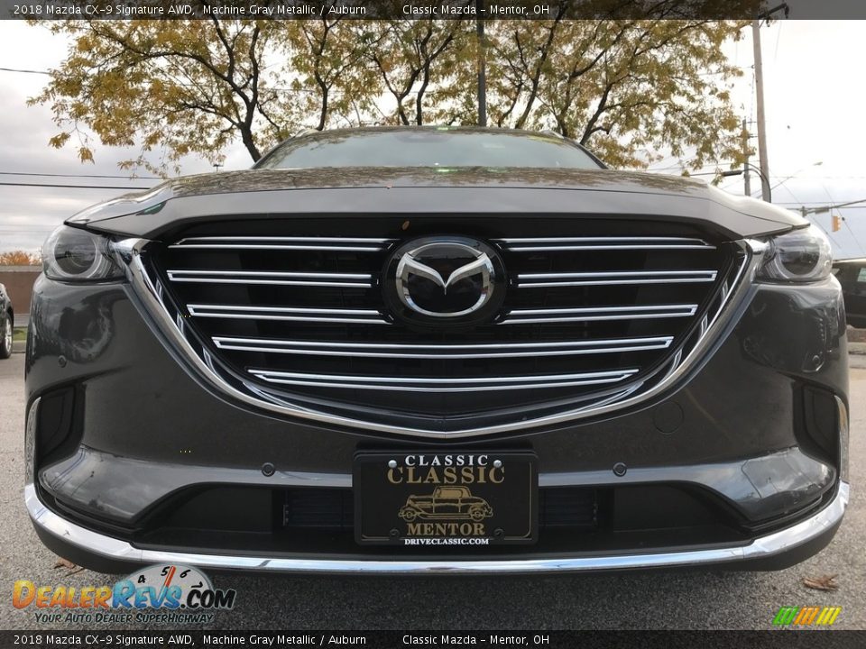 2018 Mazda CX-9 Signature AWD Machine Gray Metallic / Auburn Photo #5