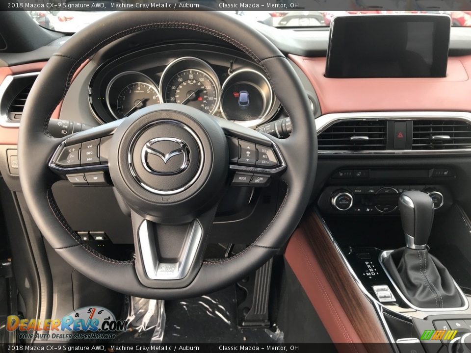 2018 Mazda CX-9 Signature AWD Machine Gray Metallic / Auburn Photo #7