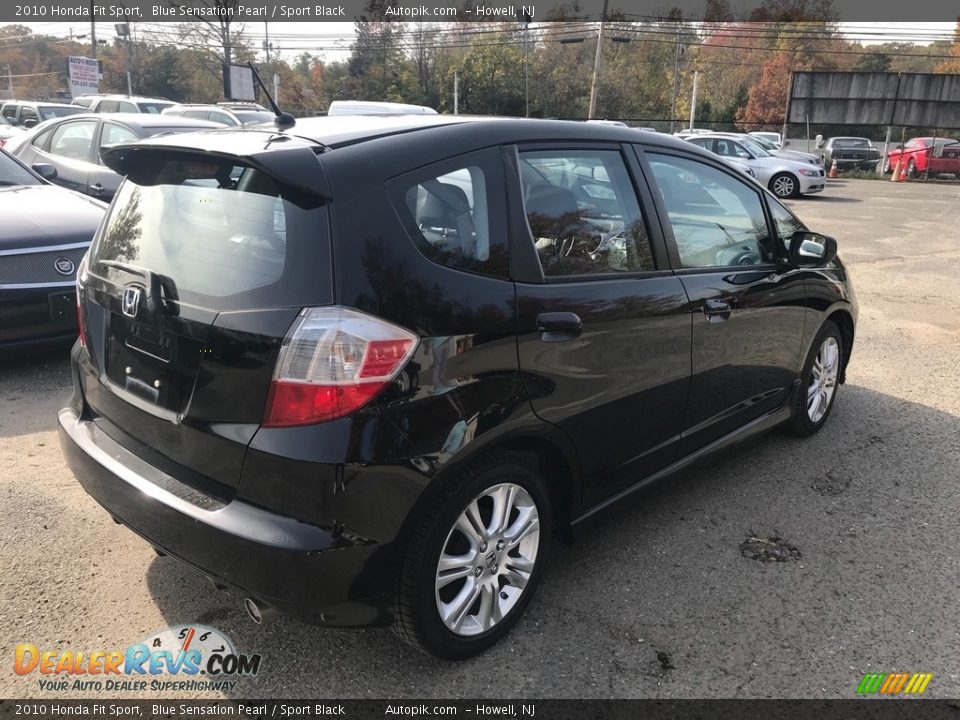 2010 Honda Fit Sport Blue Sensation Pearl / Sport Black Photo #8