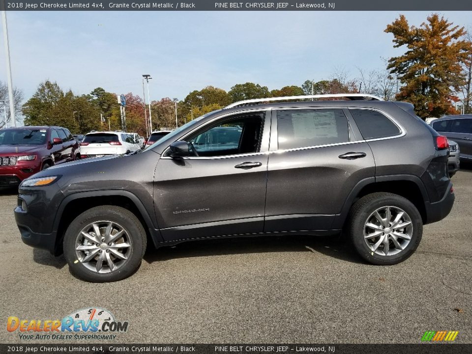 2018 Jeep Cherokee Limited 4x4 Granite Crystal Metallic / Black Photo #3