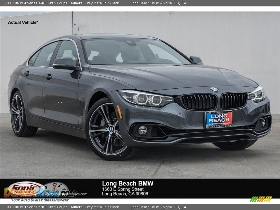 2018 BMW 4 Series 440i Gran Coupe Mineral Grey Metallic / Black Photo #1