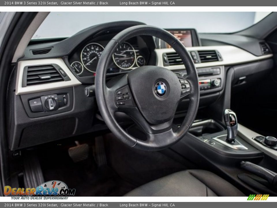 2014 BMW 3 Series 320i Sedan Glacier Silver Metallic / Black Photo #15