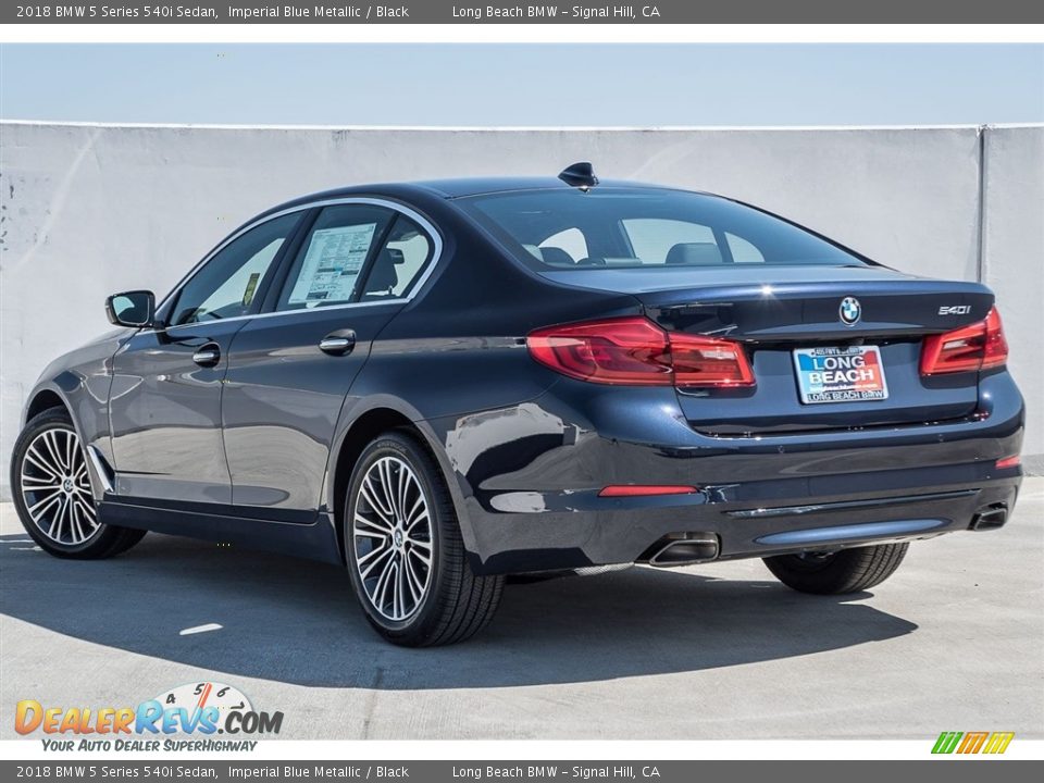 2018 BMW 5 Series 540i Sedan Imperial Blue Metallic / Black Photo #3