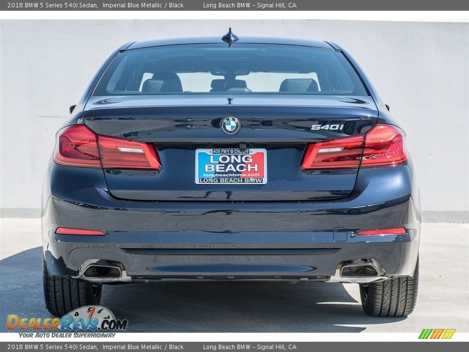 2018 BMW 5 Series 540i Sedan Imperial Blue Metallic / Black Photo #4