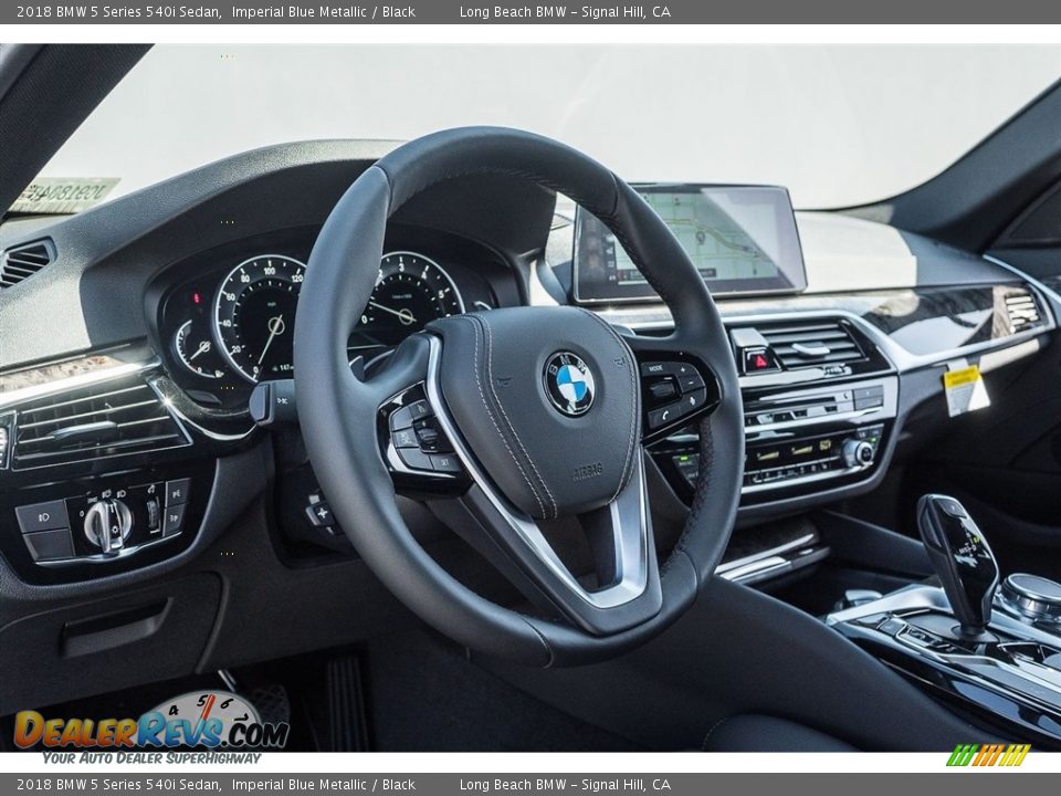 2018 BMW 5 Series 540i Sedan Imperial Blue Metallic / Black Photo #5