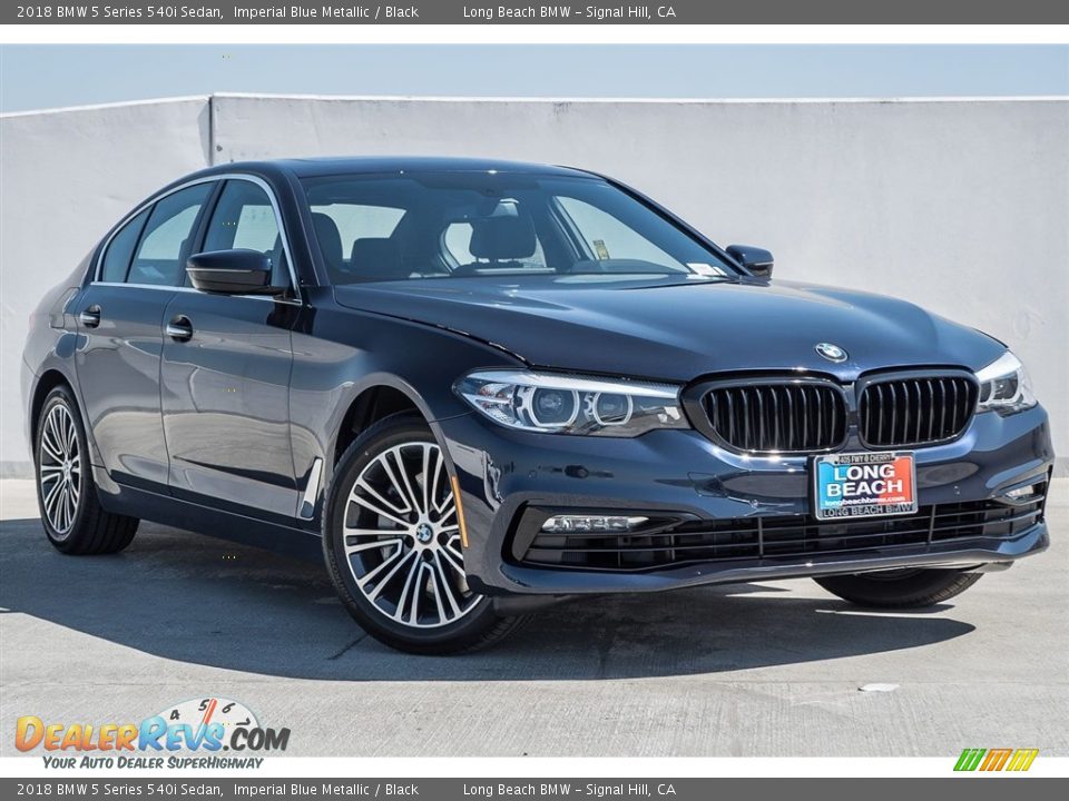 2018 BMW 5 Series 540i Sedan Imperial Blue Metallic / Black Photo #12