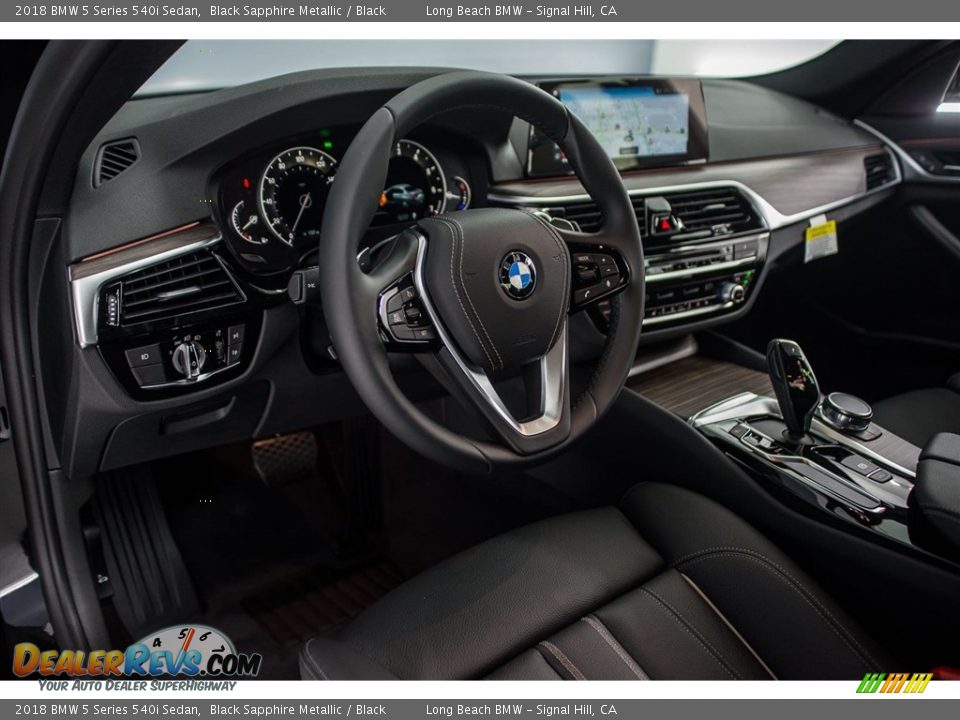 2018 BMW 5 Series 540i Sedan Black Sapphire Metallic / Black Photo #6