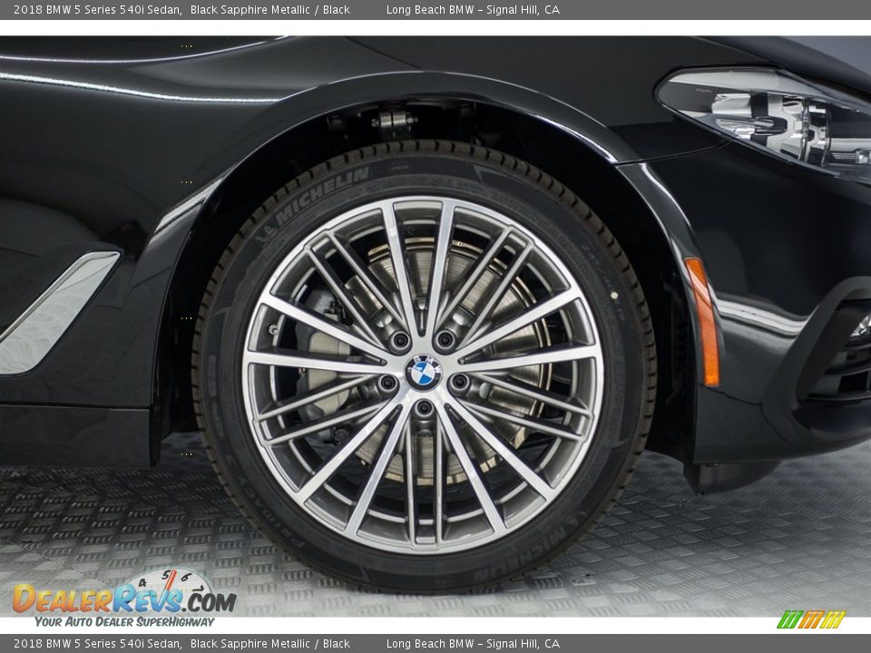 2018 BMW 5 Series 540i Sedan Black Sapphire Metallic / Black Photo #9