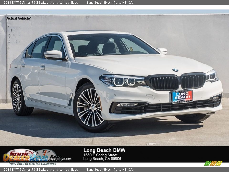 2018 BMW 5 Series 530i Sedan Alpine White / Black Photo #1