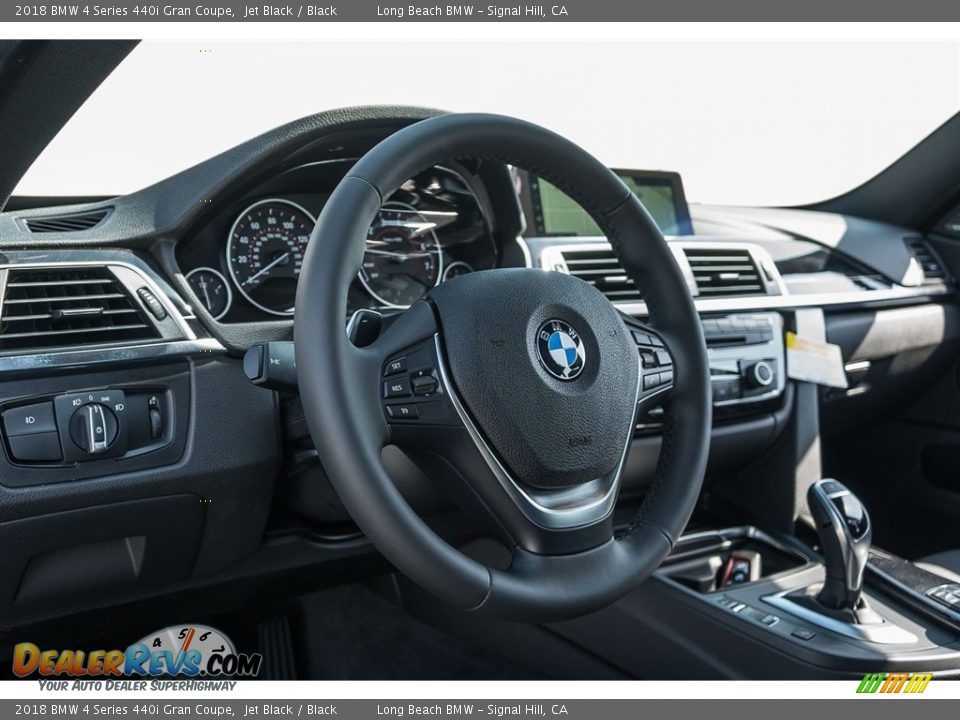 2018 BMW 4 Series 440i Gran Coupe Jet Black / Black Photo #5