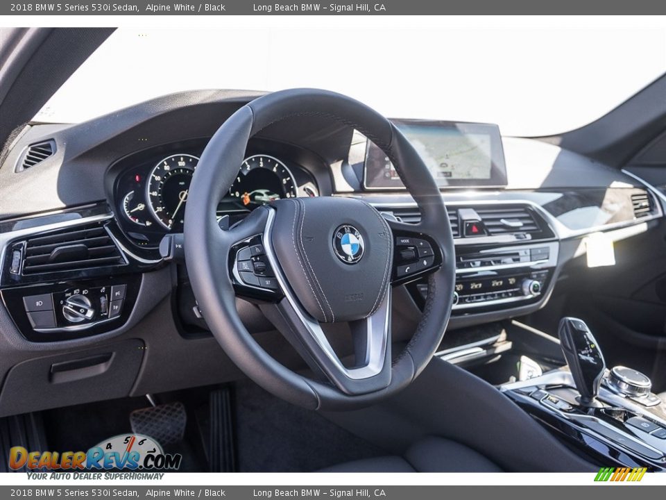 2018 BMW 5 Series 530i Sedan Alpine White / Black Photo #5