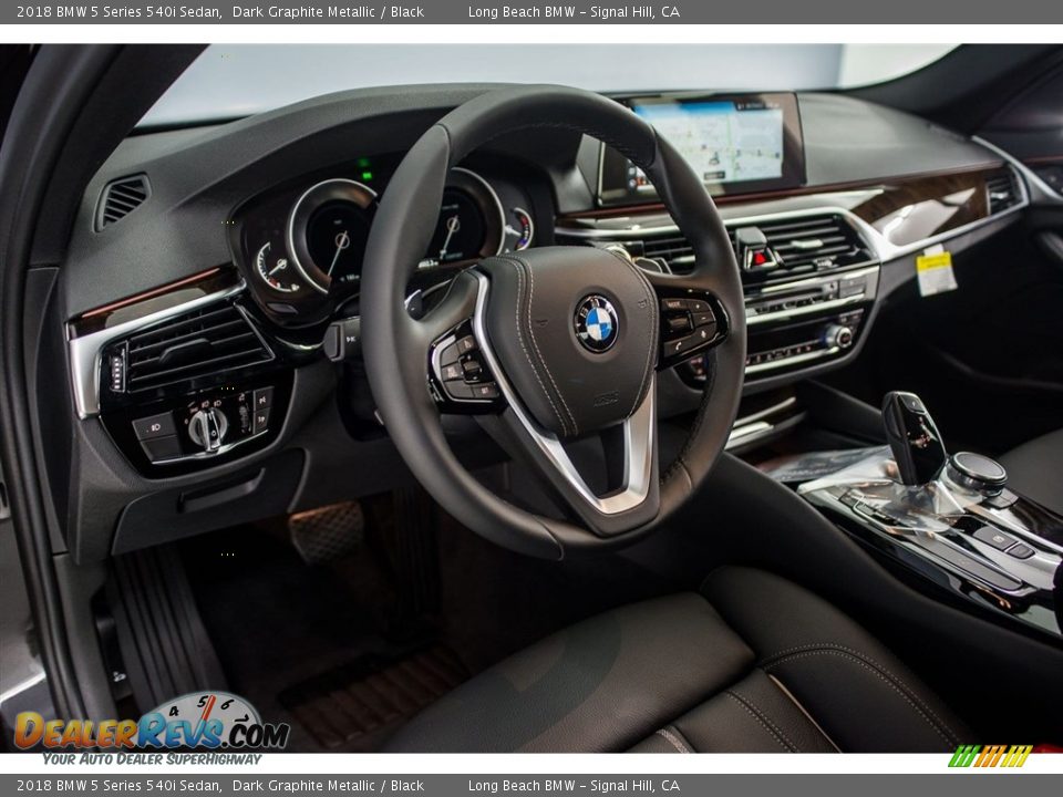 2018 BMW 5 Series 540i Sedan Dark Graphite Metallic / Black Photo #6