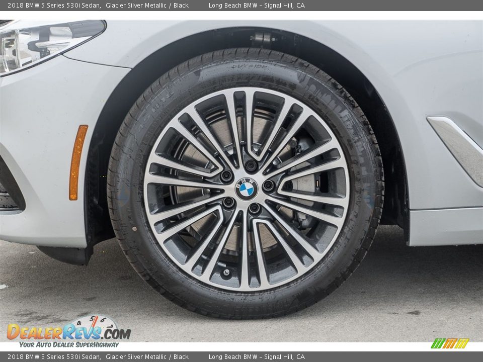 2018 BMW 5 Series 530i Sedan Glacier Silver Metallic / Black Photo #9