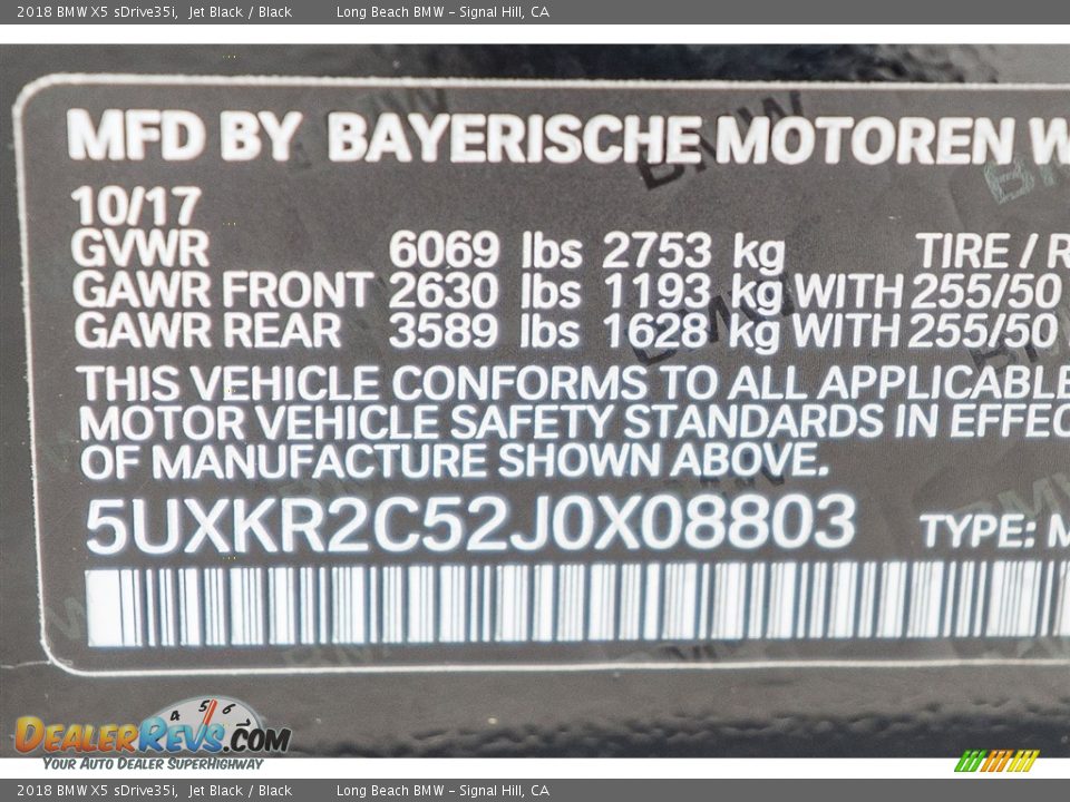 2018 BMW X5 sDrive35i Jet Black / Black Photo #11