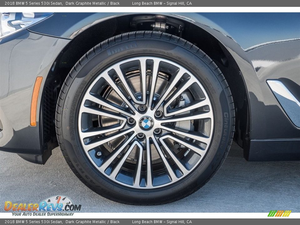 2018 BMW 5 Series 530i Sedan Dark Graphite Metallic / Black Photo #8