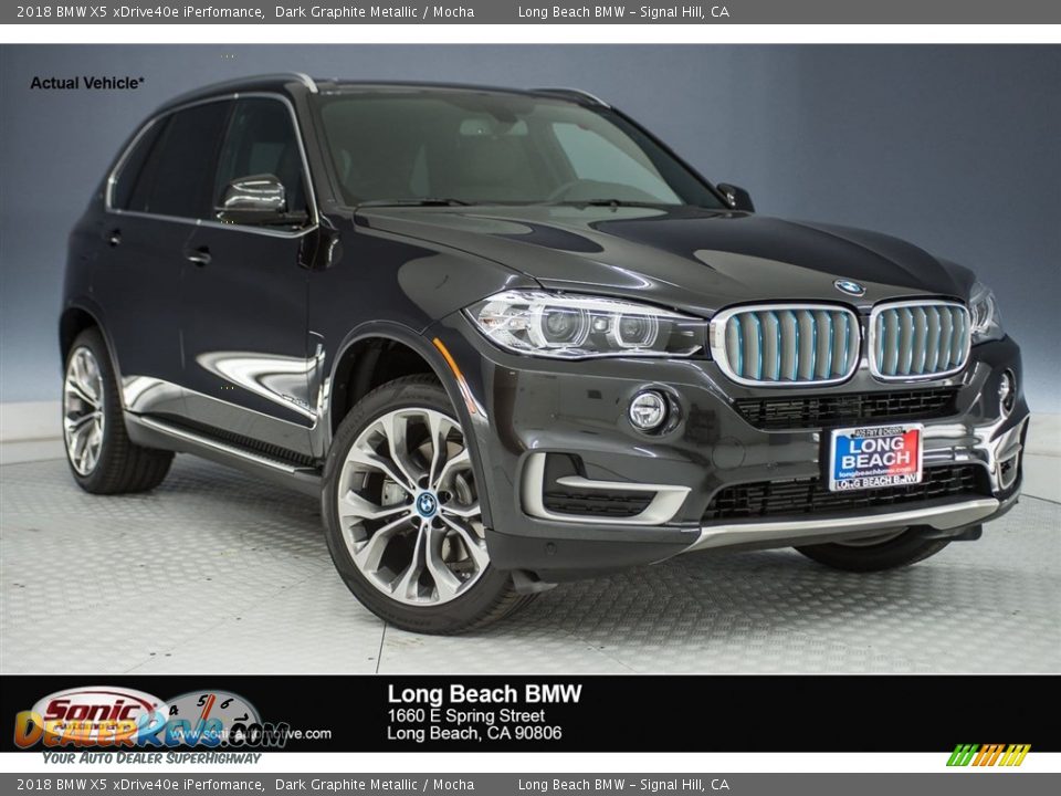 2018 BMW X5 xDrive40e iPerfomance Dark Graphite Metallic / Mocha Photo #1