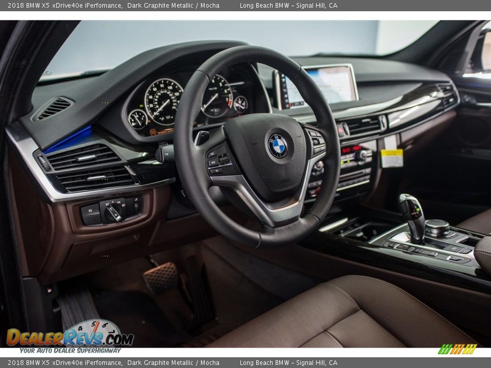 2018 BMW X5 xDrive40e iPerfomance Dark Graphite Metallic / Mocha Photo #6