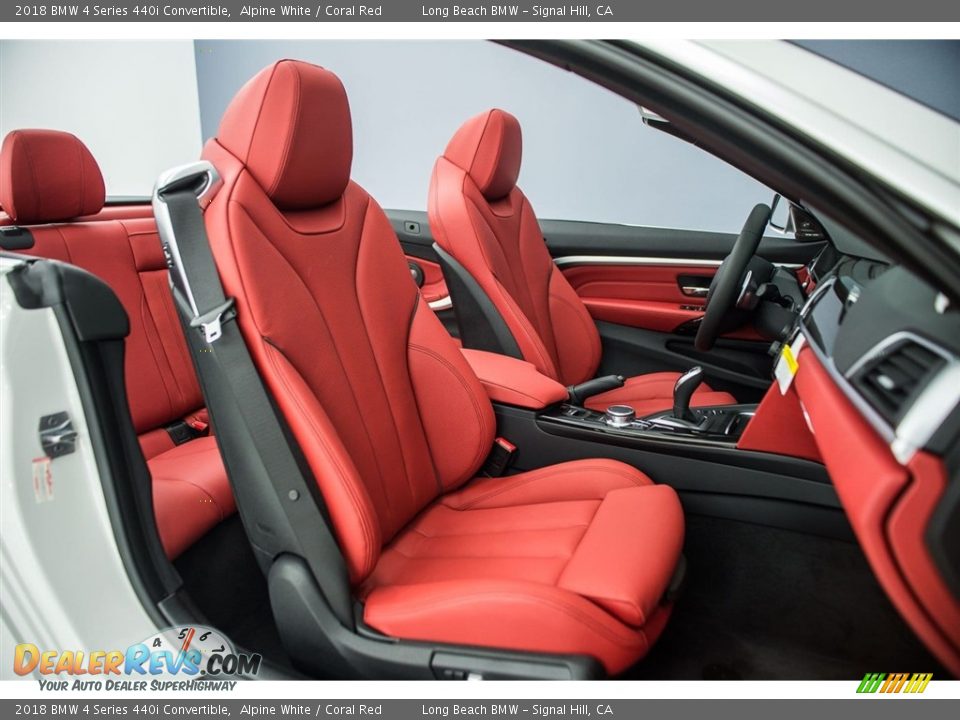2018 BMW 4 Series 440i Convertible Alpine White / Coral Red Photo #2