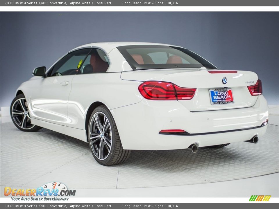 2018 BMW 4 Series 440i Convertible Alpine White / Coral Red Photo #3
