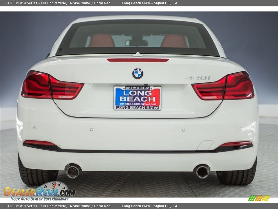 2018 BMW 4 Series 440i Convertible Alpine White / Coral Red Photo #4