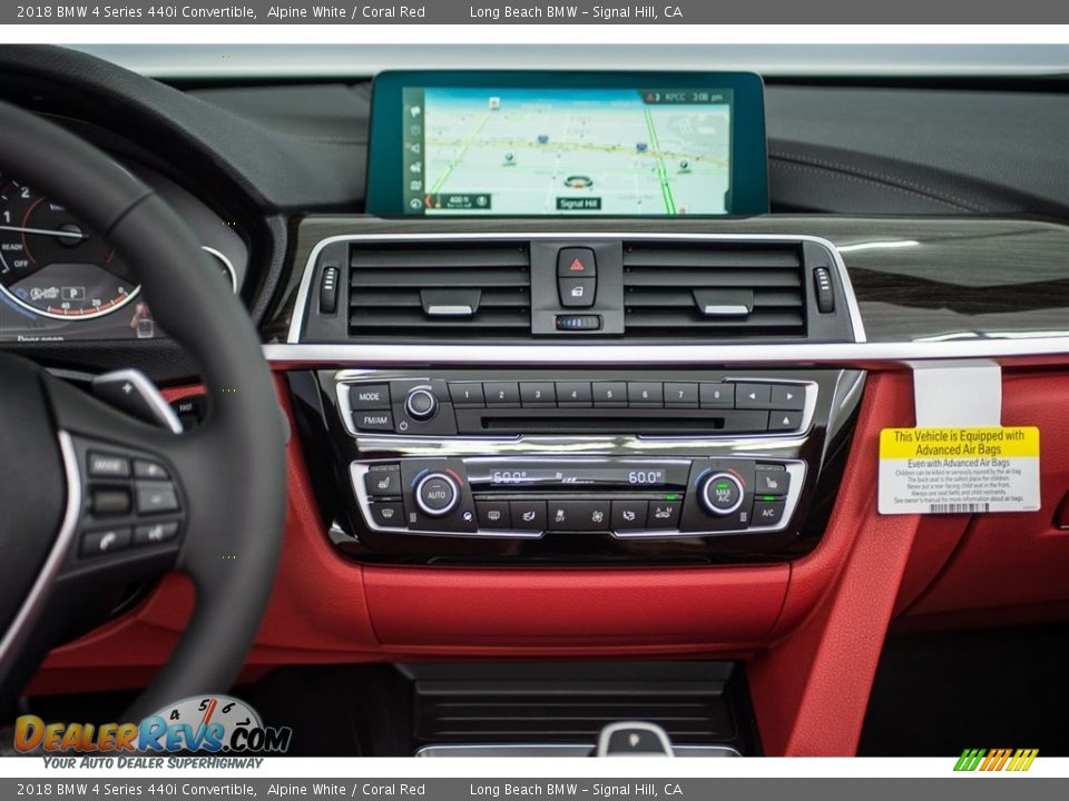 2018 BMW 4 Series 440i Convertible Alpine White / Coral Red Photo #5
