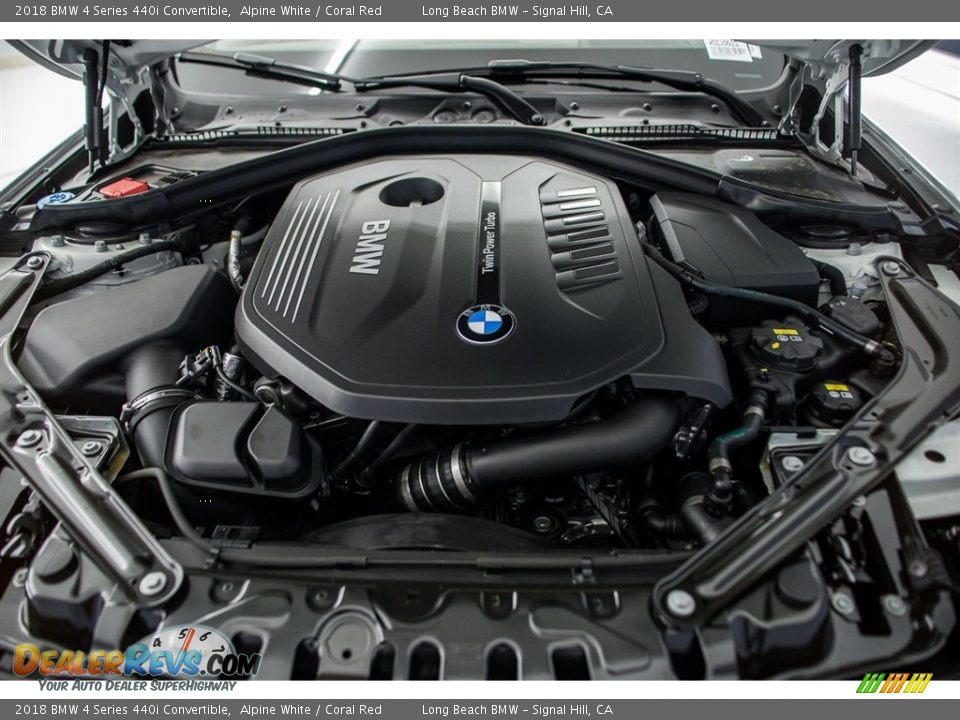 2018 BMW 4 Series 440i Convertible Alpine White / Coral Red Photo #8