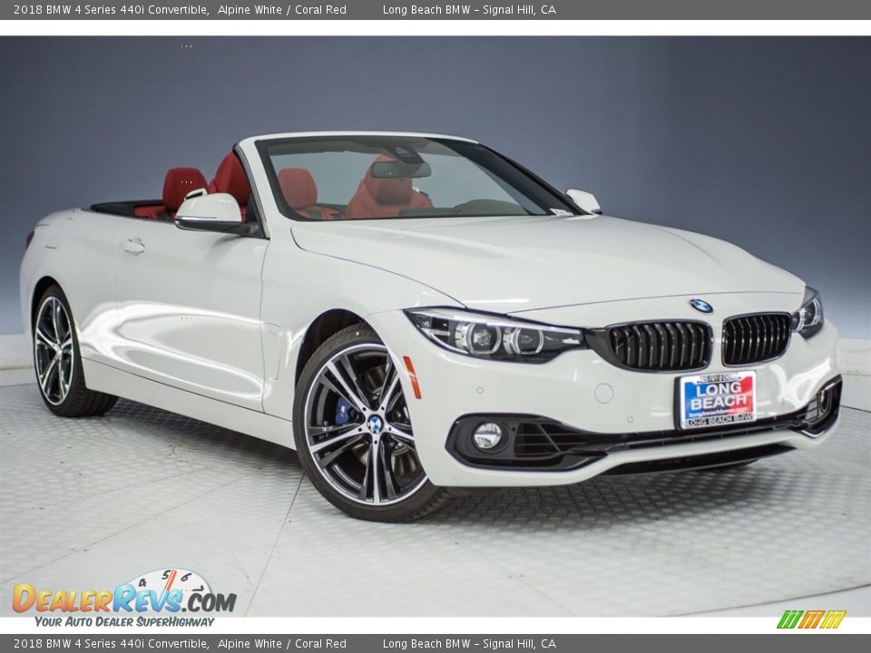 2018 BMW 4 Series 440i Convertible Alpine White / Coral Red Photo #11
