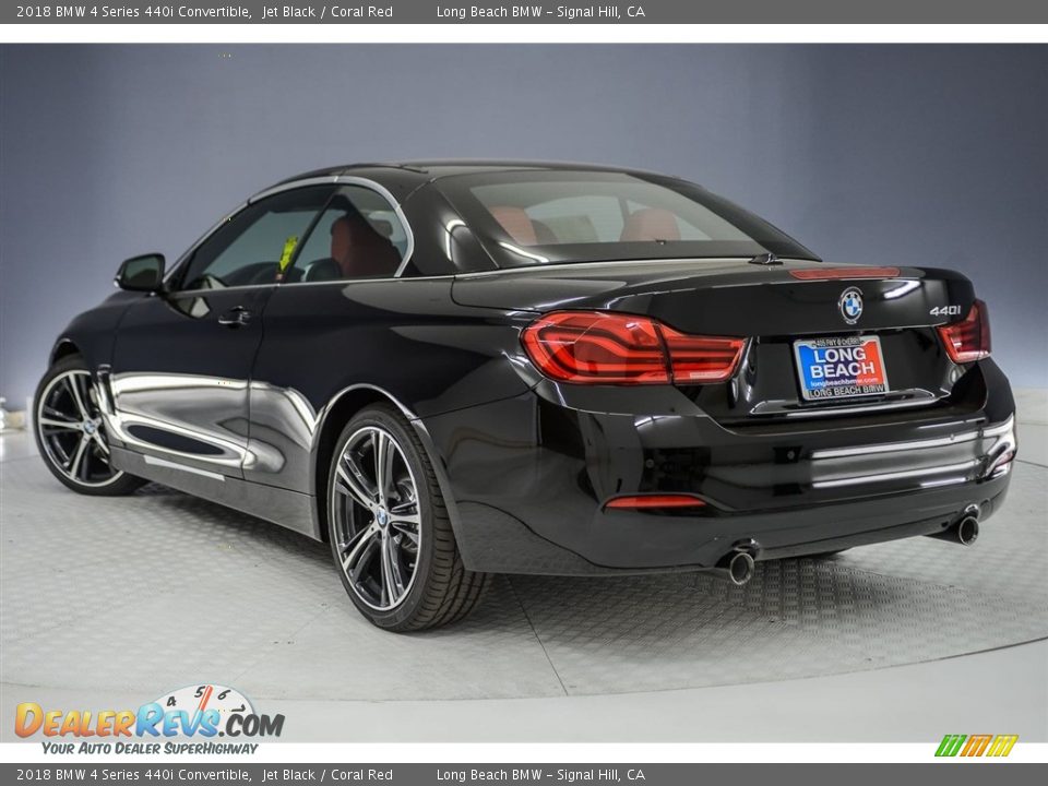 2018 BMW 4 Series 440i Convertible Jet Black / Coral Red Photo #3