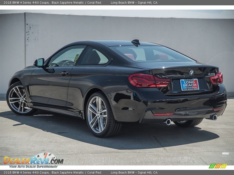2018 BMW 4 Series 440i Coupe Black Sapphire Metallic / Coral Red Photo #3