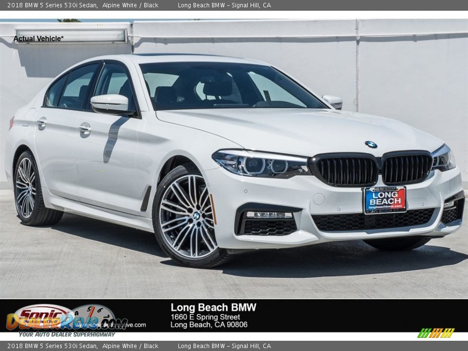 2018 BMW 5 Series 530i Sedan Alpine White / Black Photo #1