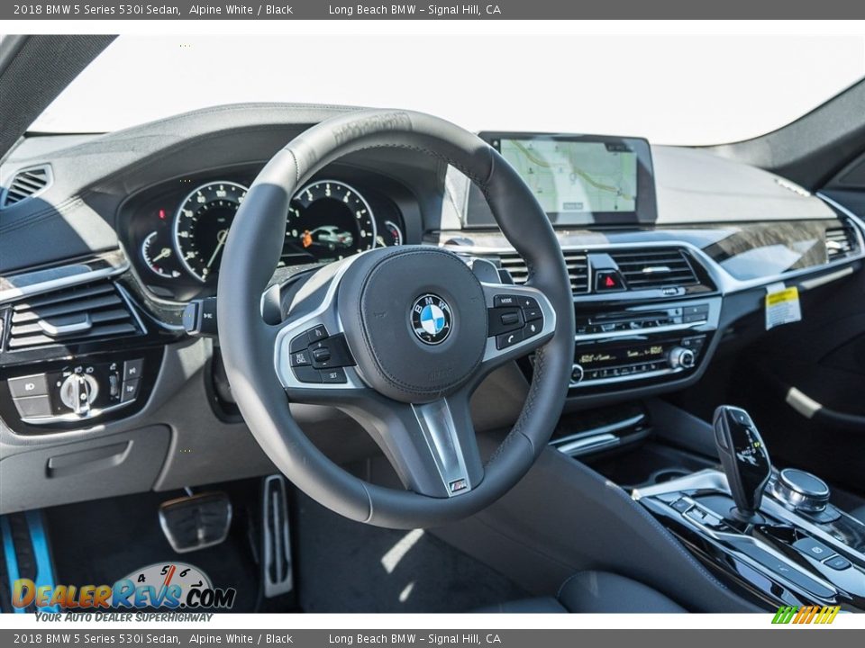 2018 BMW 5 Series 530i Sedan Alpine White / Black Photo #5
