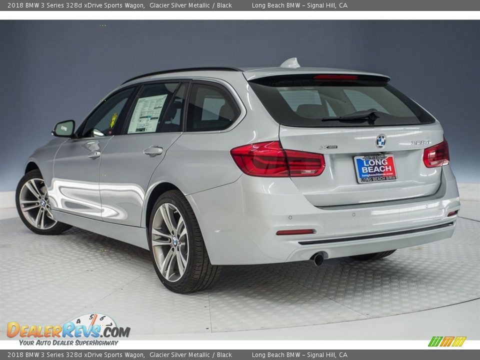 2018 BMW 3 Series 328d xDrive Sports Wagon Glacier Silver Metallic / Black Photo #4