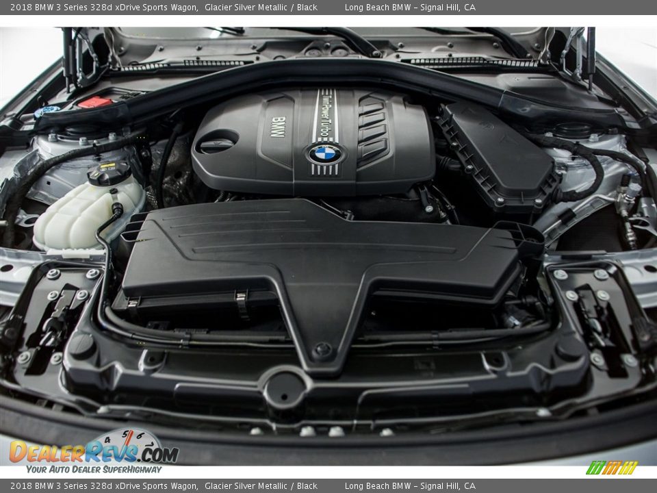 2018 BMW 3 Series 328d xDrive Sports Wagon Glacier Silver Metallic / Black Photo #8