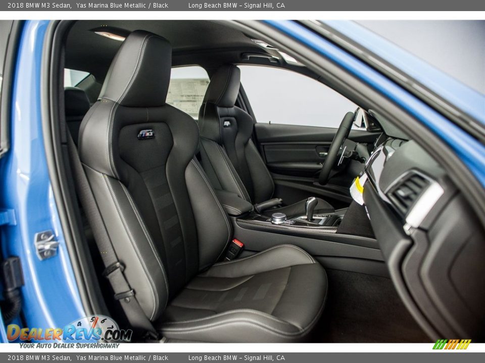 2018 BMW M3 Sedan Yas Marina Blue Metallic / Black Photo #2