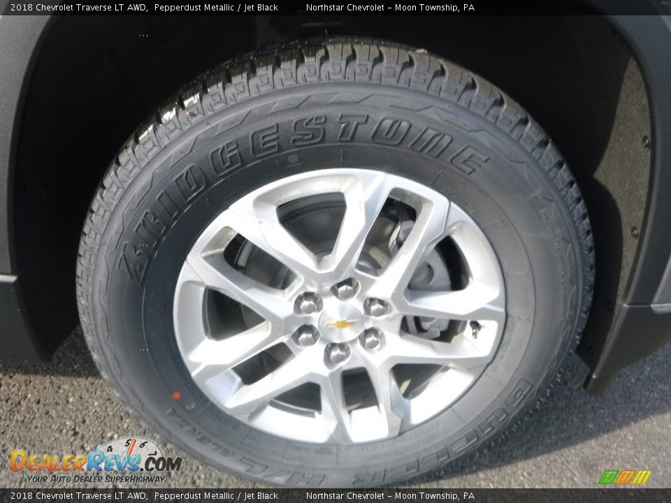 2018 Chevrolet Traverse LT AWD Pepperdust Metallic / Jet Black Photo #9