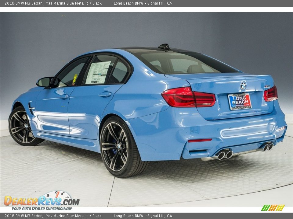 2018 BMW M3 Sedan Yas Marina Blue Metallic / Black Photo #4