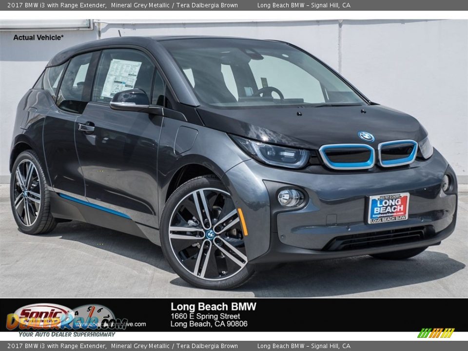 2017 BMW i3 with Range Extender Mineral Grey Metallic / Tera Dalbergia Brown Photo #1
