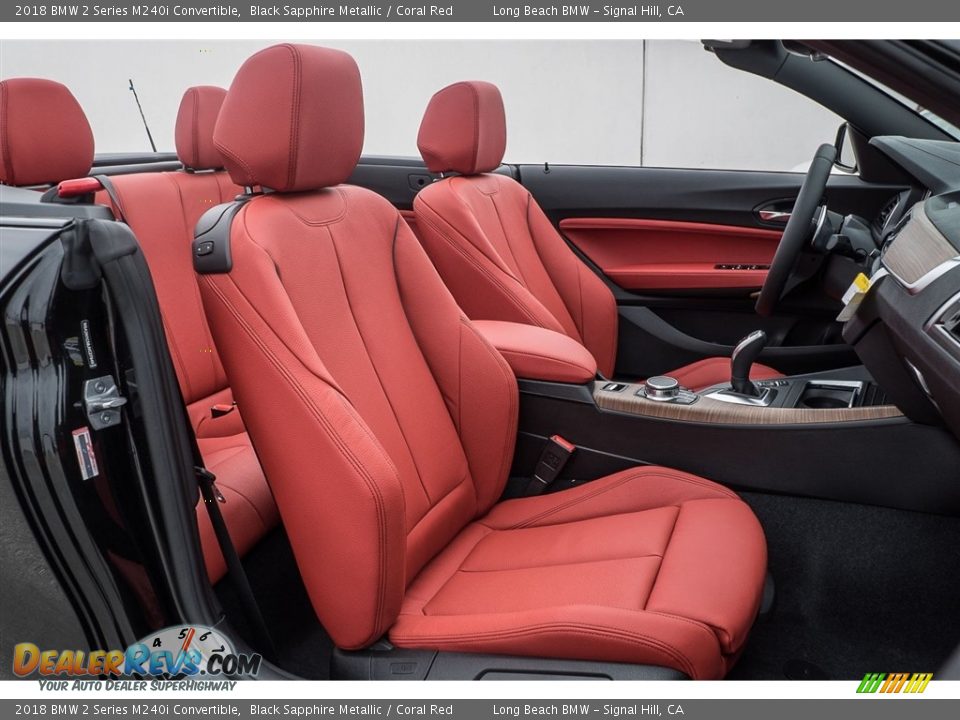 Coral Red Interior - 2018 BMW 2 Series M240i Convertible Photo #2