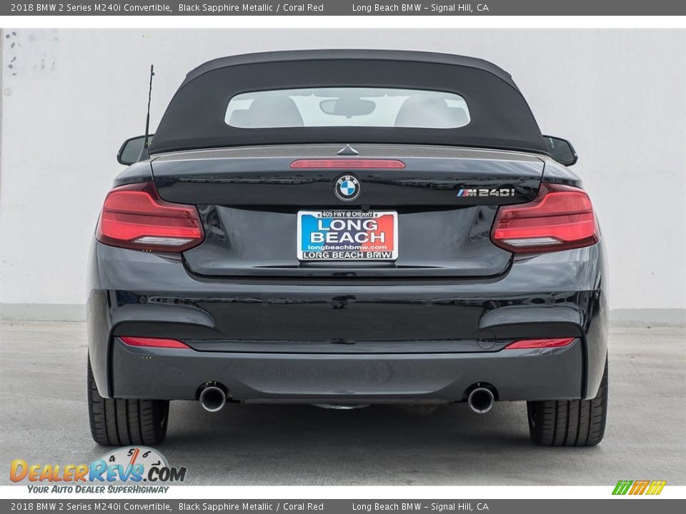 2018 BMW 2 Series M240i Convertible Black Sapphire Metallic / Coral Red Photo #4