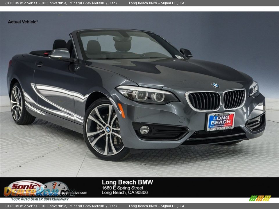 2018 BMW 2 Series 230i Convertible Mineral Grey Metallic / Black Photo #1