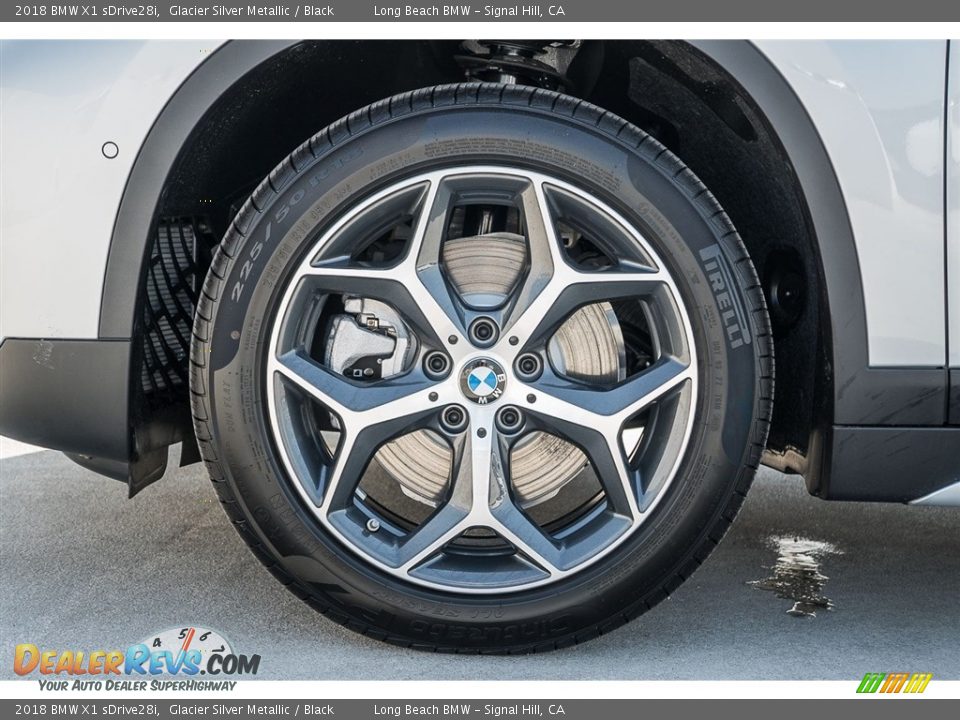 2018 BMW X1 sDrive28i Glacier Silver Metallic / Black Photo #9