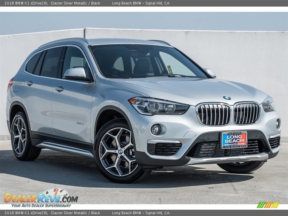 2018 BMW X1 sDrive28i Glacier Silver Metallic / Black Photo #12