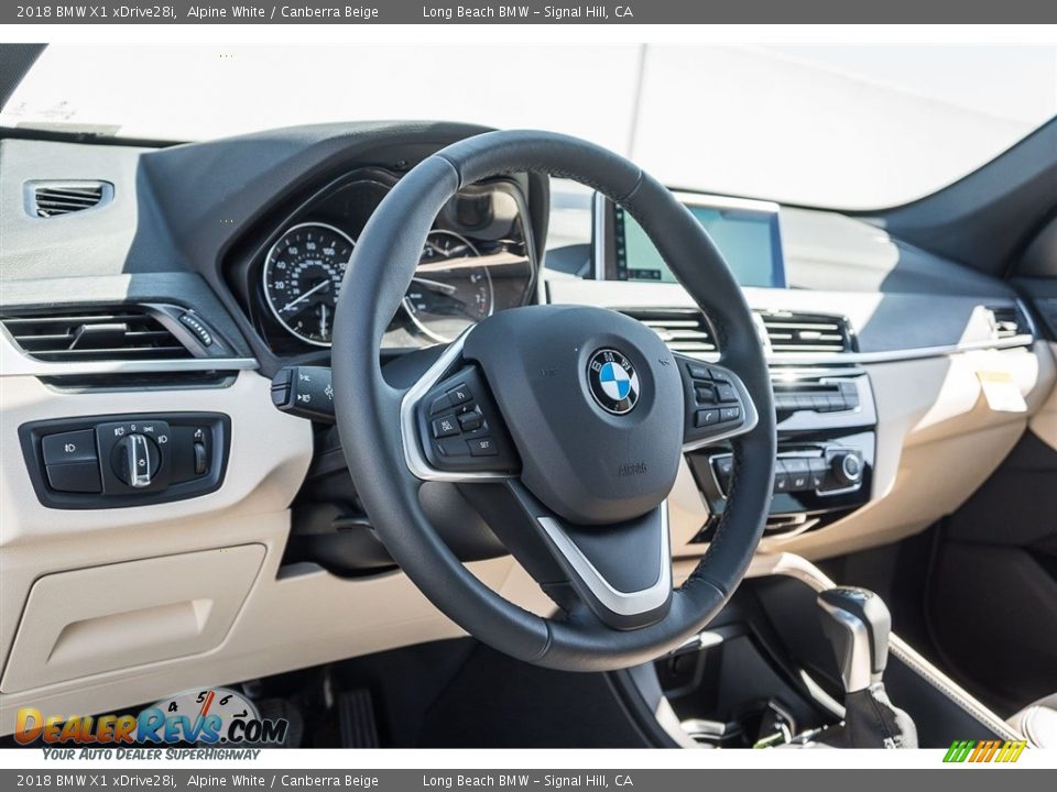 2018 BMW X1 xDrive28i Alpine White / Canberra Beige Photo #5