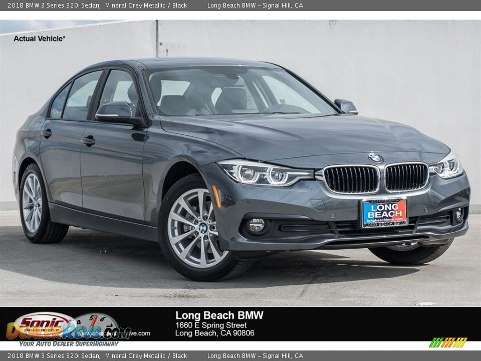 2018 BMW 3 Series 320i Sedan Mineral Grey Metallic / Black Photo #1