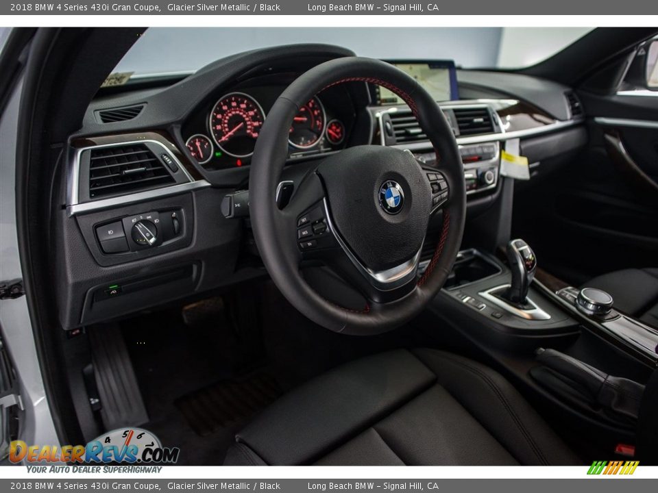 2018 BMW 4 Series 430i Gran Coupe Glacier Silver Metallic / Black Photo #6