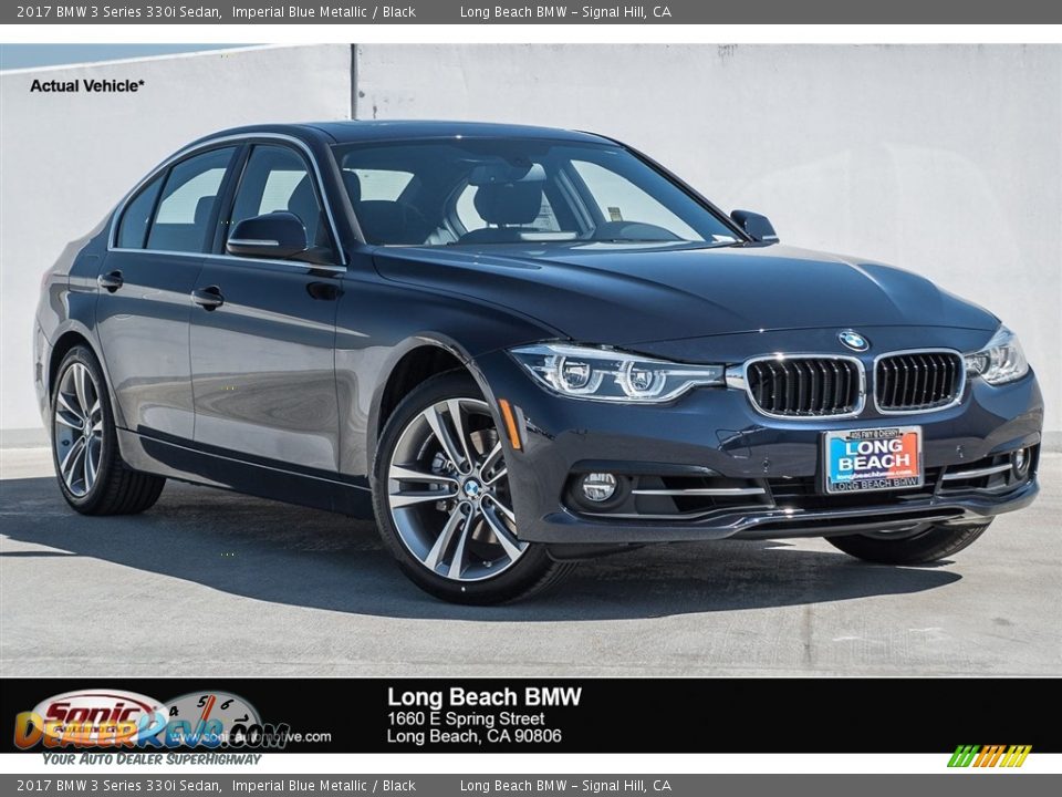 2017 BMW 3 Series 330i Sedan Imperial Blue Metallic / Black Photo #1