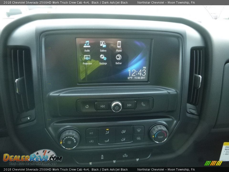 2018 Chevrolet Silverado 2500HD Work Truck Crew Cab 4x4 Black / Dark Ash/Jet Black Photo #17