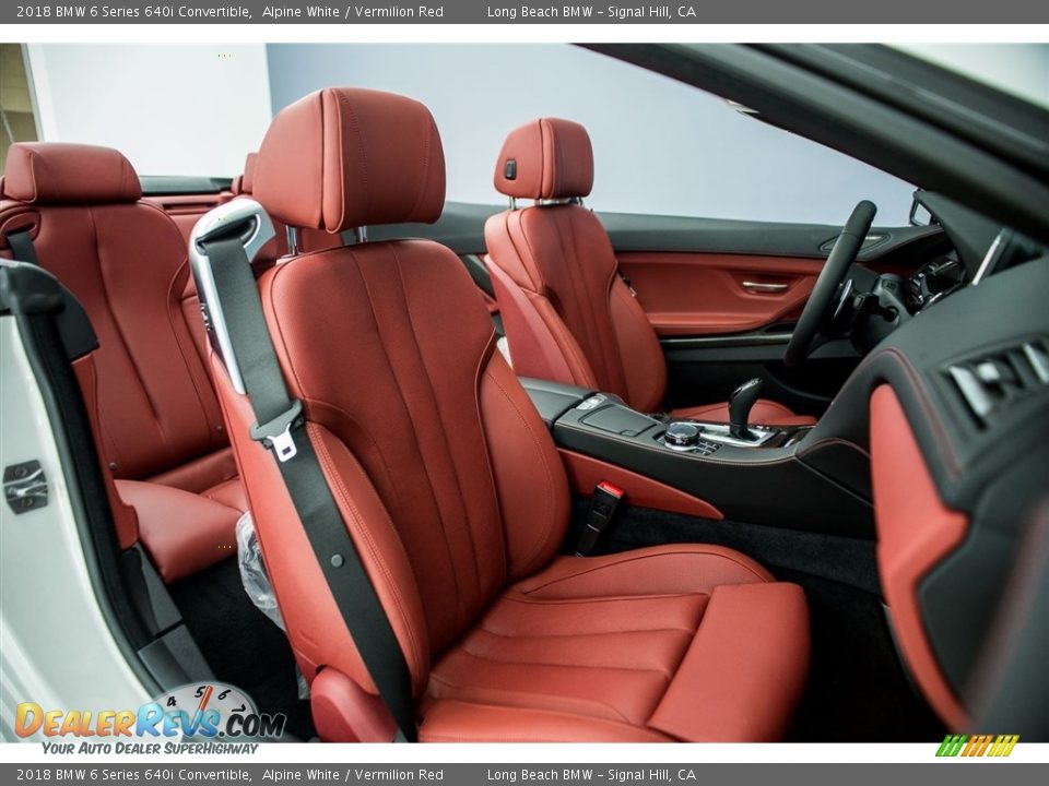 Vermilion Red Interior - 2018 BMW 6 Series 640i Convertible Photo #2